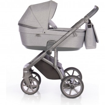 Детская коляска ROAN Bloom 2 в 1 Grey Dots (рама складывается вместе с прогулочным блоком) 2022